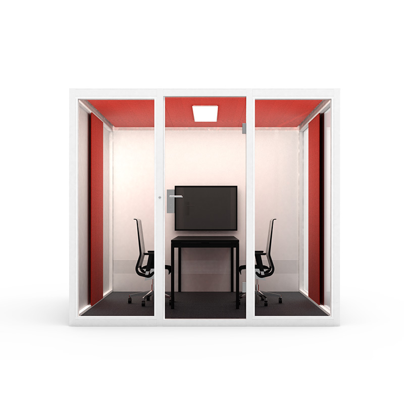 Modern soundproof office privacy meeting pod
