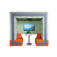 Modern high back commercial double seaters private meeting pod