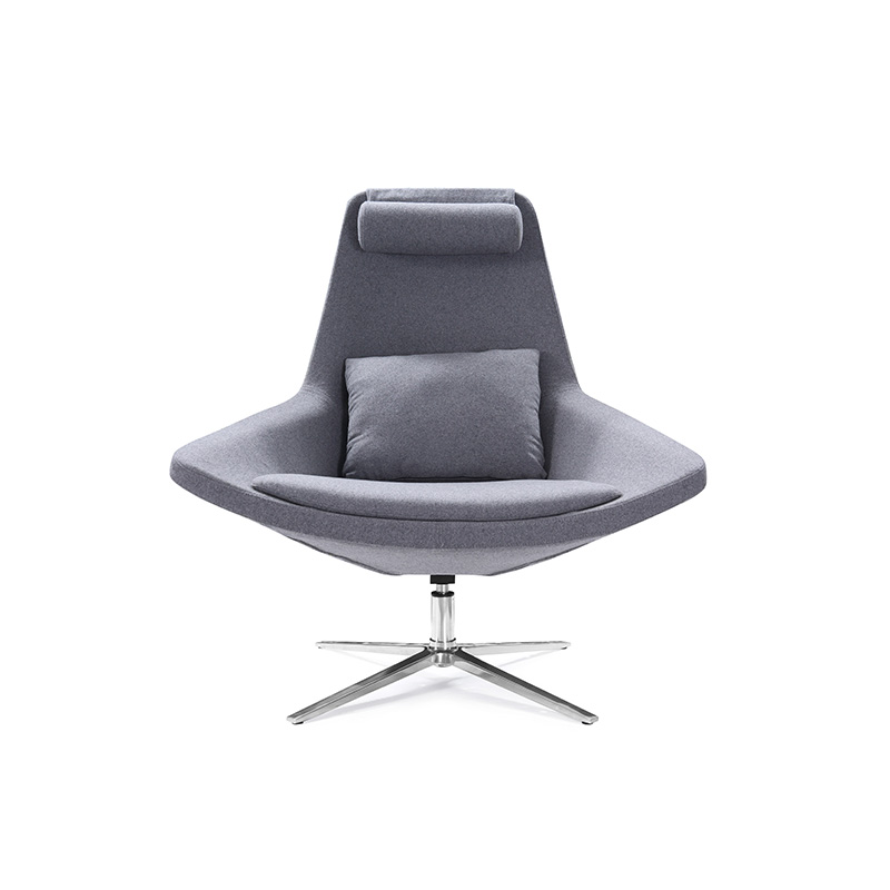 Fabric cheap modern leisure lounge chair with aluminium alloy foot