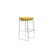 Fabric bar stool chair with stainless steel feet
