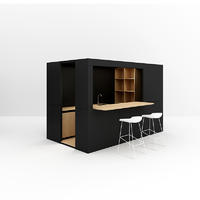 Modern design aluminum coffee box booth with furniture