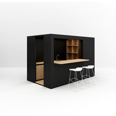 Modern design aluminum coffee box booth with furniture