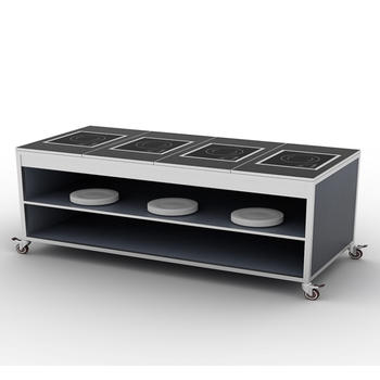 Banquet Mobile Buffet Induction Counter For Hotel