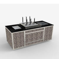 Rectangular Chinese Noodle Cooking Station/buffet table or station for hotel/restaurant