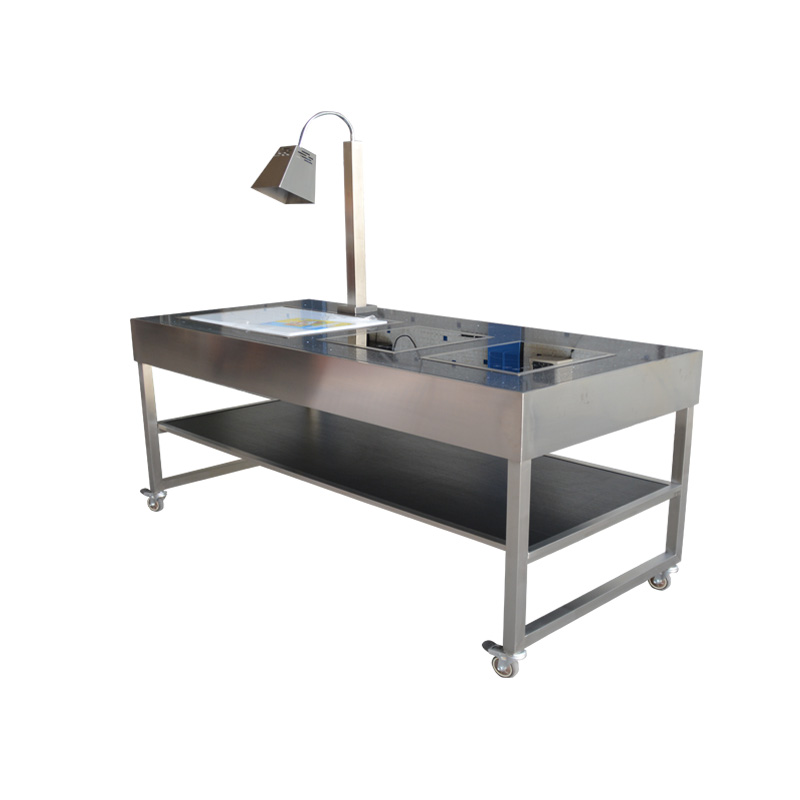 Stainless Steel Structure Mobile Buffet Counter Modern Style Carving Station