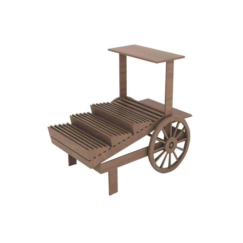 Simple design classical wooden display trolley for hotel