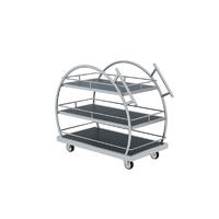Simple design metal service trolley cart for hotel